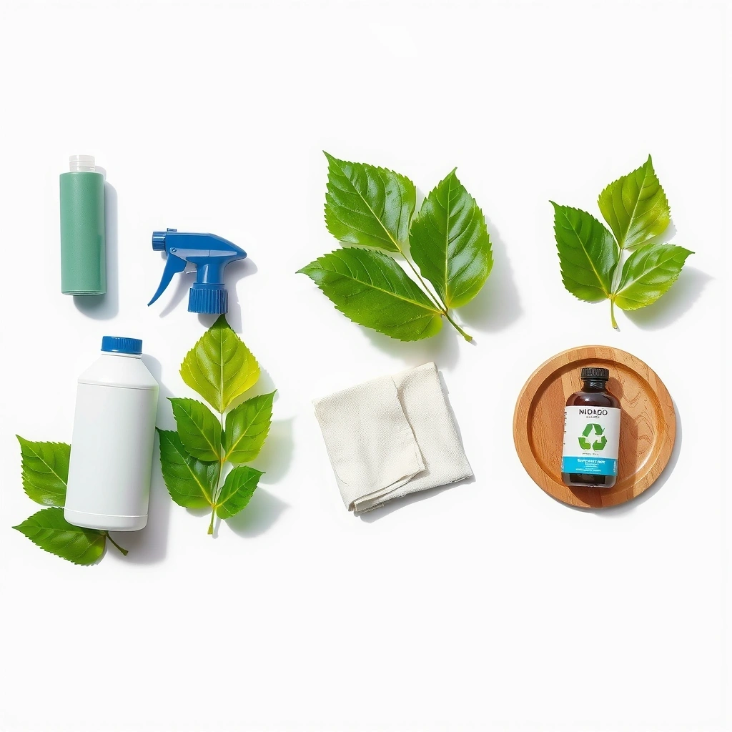 Eco-friendly cleaning products icon