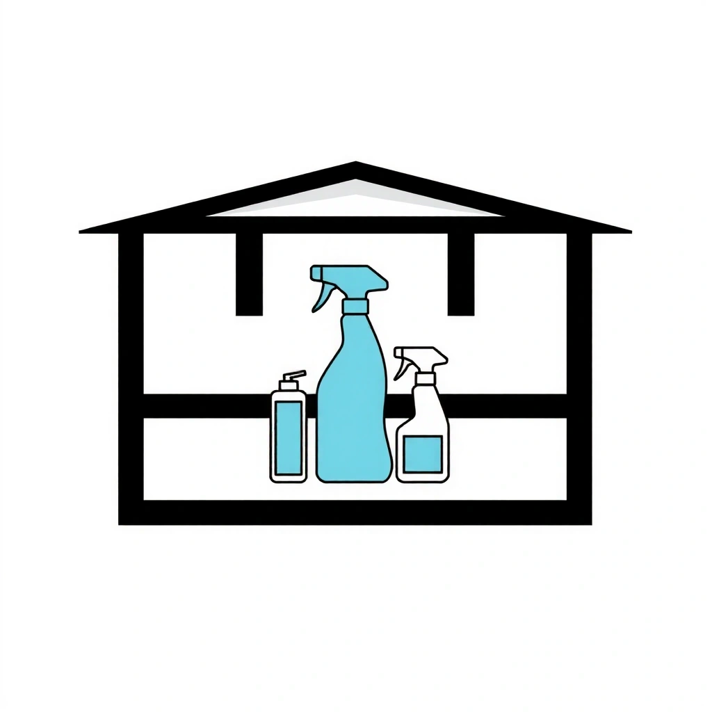 Residential cleaning service icon